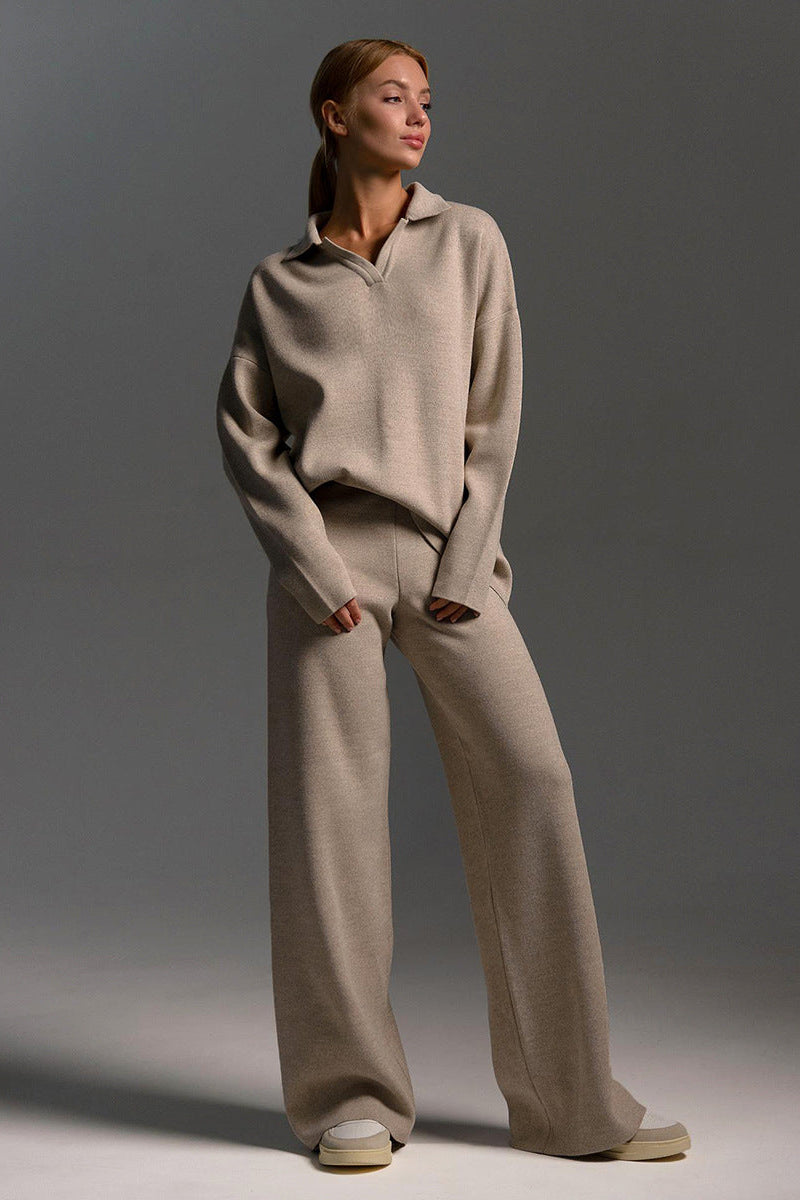 Dames Loungeset Broek en Shirt met Kraag | Relaxed Fit | Halima