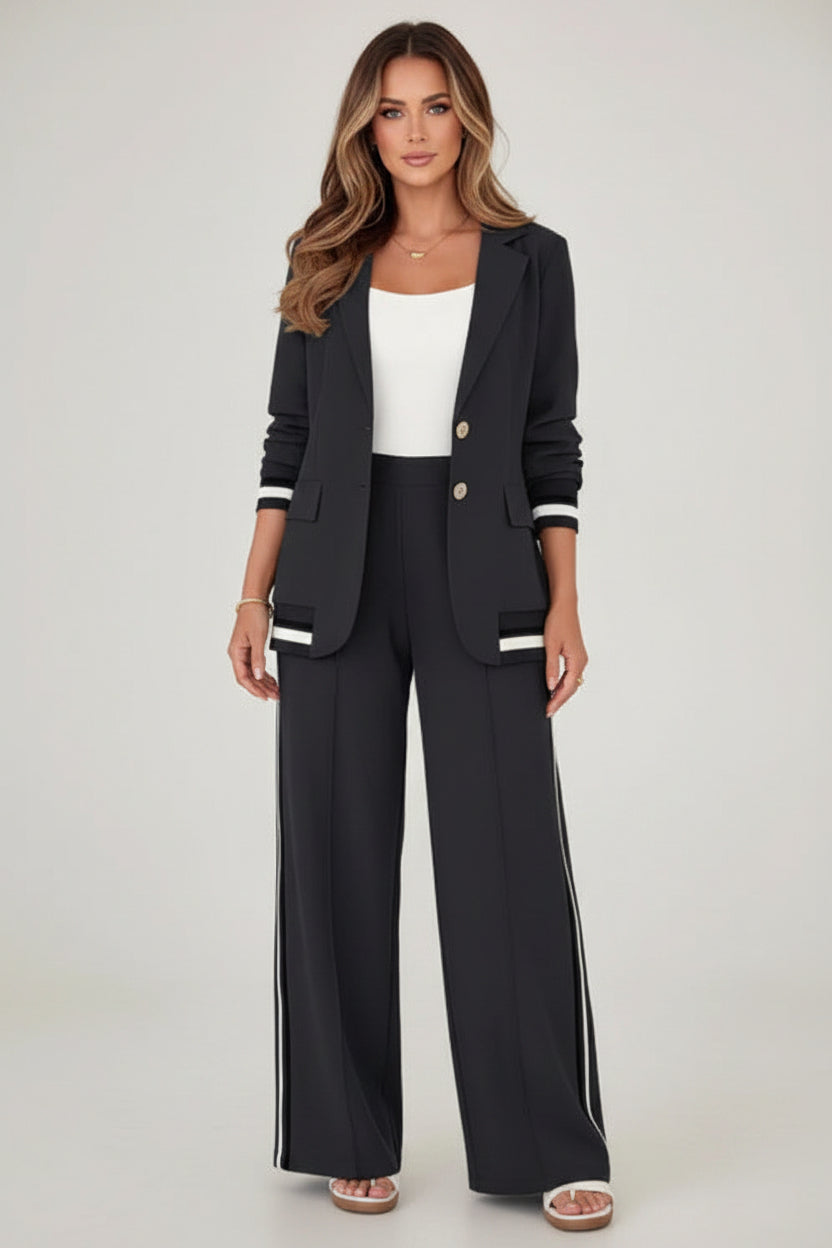 Dames Pantalon Set Elina - Blazer en Wijde Broek