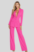 Dames Pantalonpak Inaya - Wijde Broek met Blazer