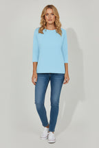 Dames T-Shirt Yara - Ronde Hals en Driekwart Mouw