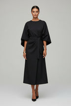 Elegante Midi-Jurk Dames | Ceintuur & Driekwart Mouwen | Paloma