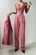 Driedelig Getailleerd Set Dames | Aansluitende Top & Broek | Triara