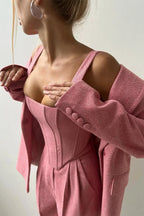 Driedelig Getailleerd Set Dames | Aansluitende Top & Broek | Triara