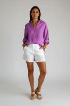 Elegante Blouse Dames Casual Zakelijk met Plooien | Soraya