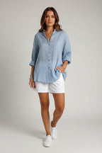 Elegante Blouse Dames Casual Zakelijk met Plooien | Soraya