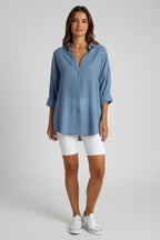 Elegante Blouse Dames Casual Zakelijk met Plooien | Soraya