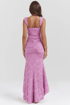 Elegante Maxi Jurk met Rozenpatroon voor Dames | Tijdloos | Arabella
