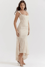 Elegante Maxi Jurk met Rozenpatroon voor Dames | Tijdloos | Arabella