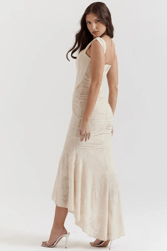 Elegante Maxi Jurk met Rozenpatroon voor Dames | Tijdloos | Arabella