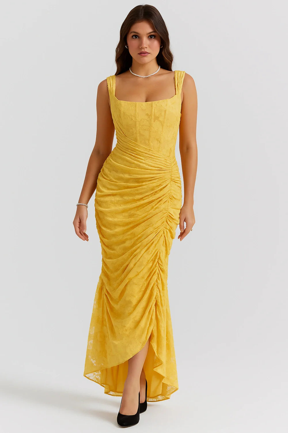 Elegante Maxi Jurk met Rozenpatroon voor Dames | Tijdloos | Arabella