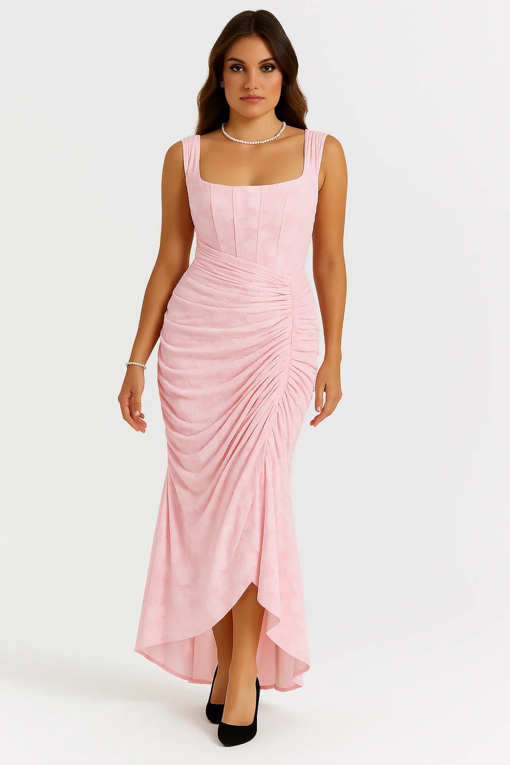 Elegante Maxi Jurk met Rozenpatroon voor Dames | Tijdloos | Arabella