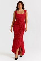 Elegante Maxi Jurk met Rozenpatroon voor Dames | Tijdloos | Arabella