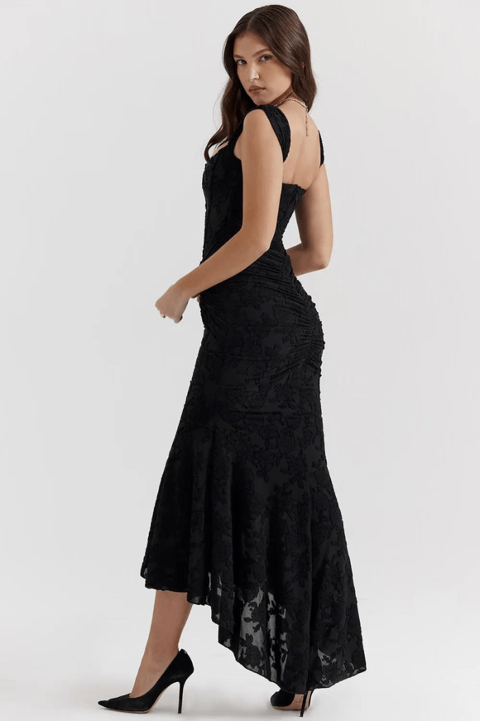 Elegante Maxi Jurk met Rozenpatroon voor Dames | Tijdloos | Arabella