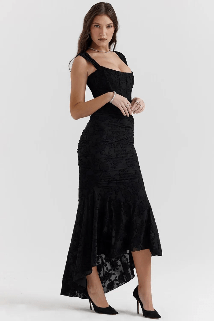 Elegante Maxi Jurk met Rozenpatroon voor Dames | Tijdloos | Arabella