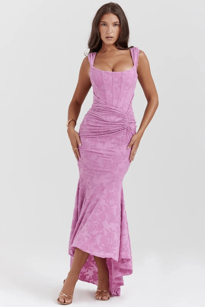 Elegante Maxi Jurk met Rozenpatroon voor Dames | Tijdloos | Arabella