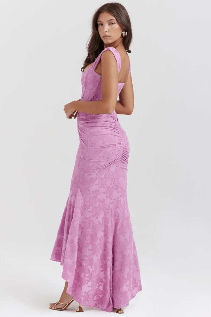 Elegante Maxi Jurk met Rozenpatroon voor Dames | Tijdloos | Arabella