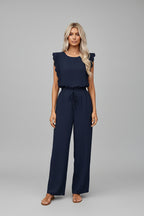 Elegante Set Dames Kantdetails Blouse en Broek | Céleste
