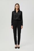 Elegante Zijden Blouse met Klassieke Kraag Dames | Tijdloos | Vivienne