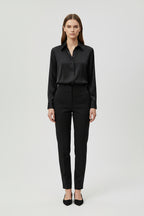 Elegante Zijden Blouse met Klassieke Kraag Dames | Tijdloos | Vivienne