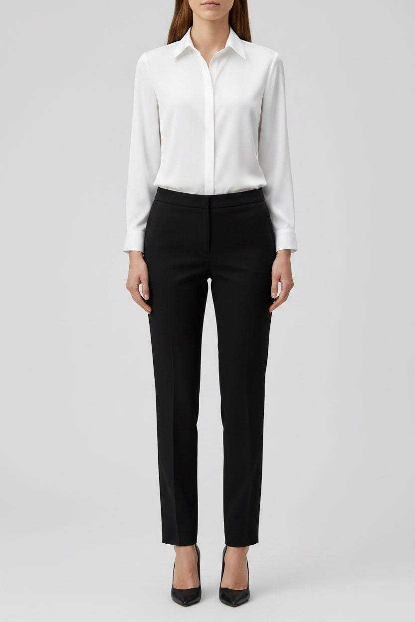 Elegante Zijden Blouse met Klassieke Kraag Dames | Tijdloos | Vivienne