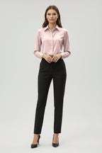 Elegante Zijden Blouse met Klassieke Kraag Dames | Tijdloos | Vivienne