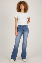 Flare Denim Broek Dames Casual Elegant | Ida