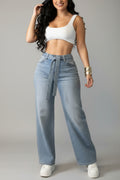Flared Jeans Dames Strass Hoge Taille Glamour | Gloire
