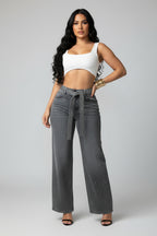 Flared Jeans Dames Strass Hoge Taille Glamour | Gloire
