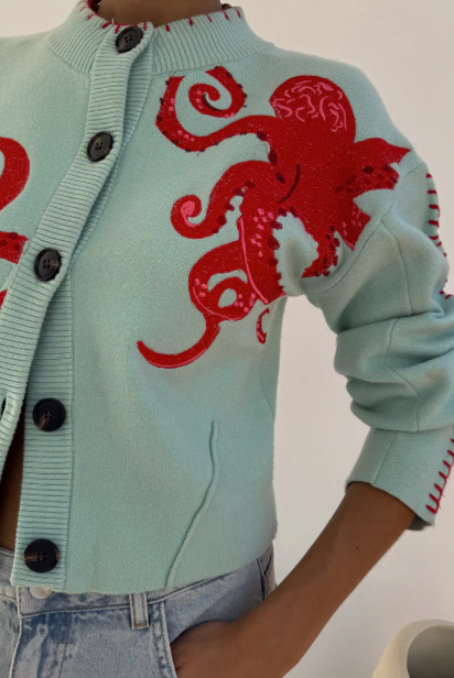Gebreid Vest Dames Valentina - Nautisch Design en Zachte Knit