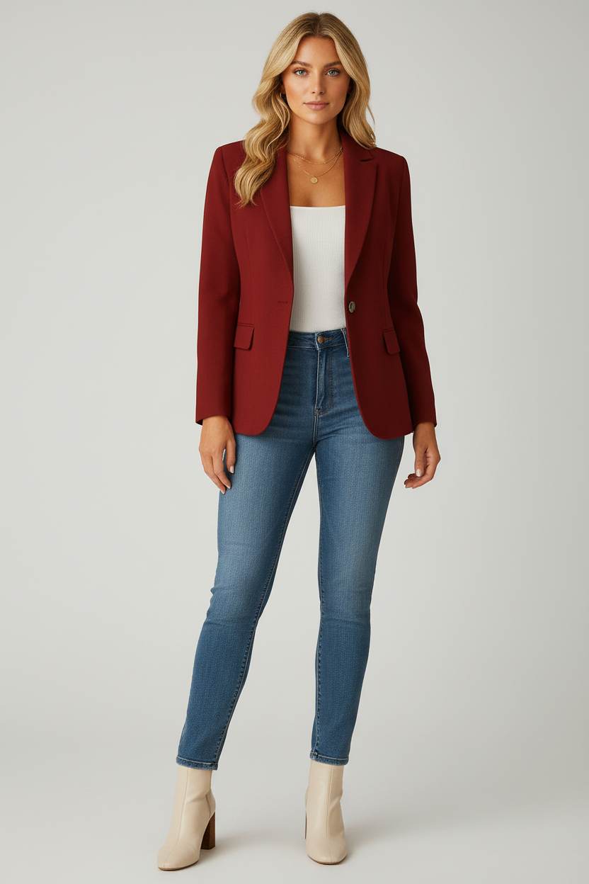 Getailleerde Blazer Dames | Stretch & Tijdloos | Marina