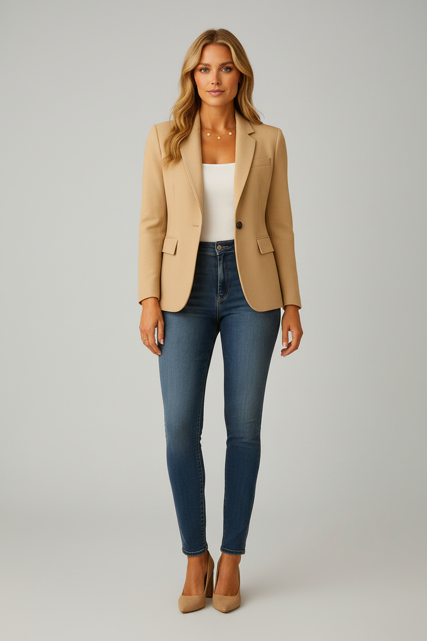 Getailleerde Blazer Dames | Stretch & Tijdloos | Marina