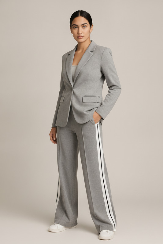 Blazerset met Broek — Verona – Grijs – vooraanzicht