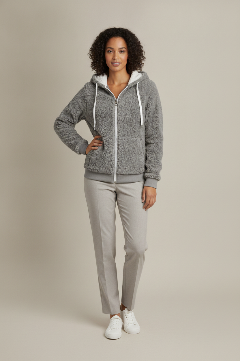 Pluche Jack met Capuchon — Brisa – Grijs – vooraanzicht