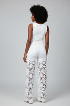 High-Waist Wide Leg Jeans Dames met Kant Elegant | Hana