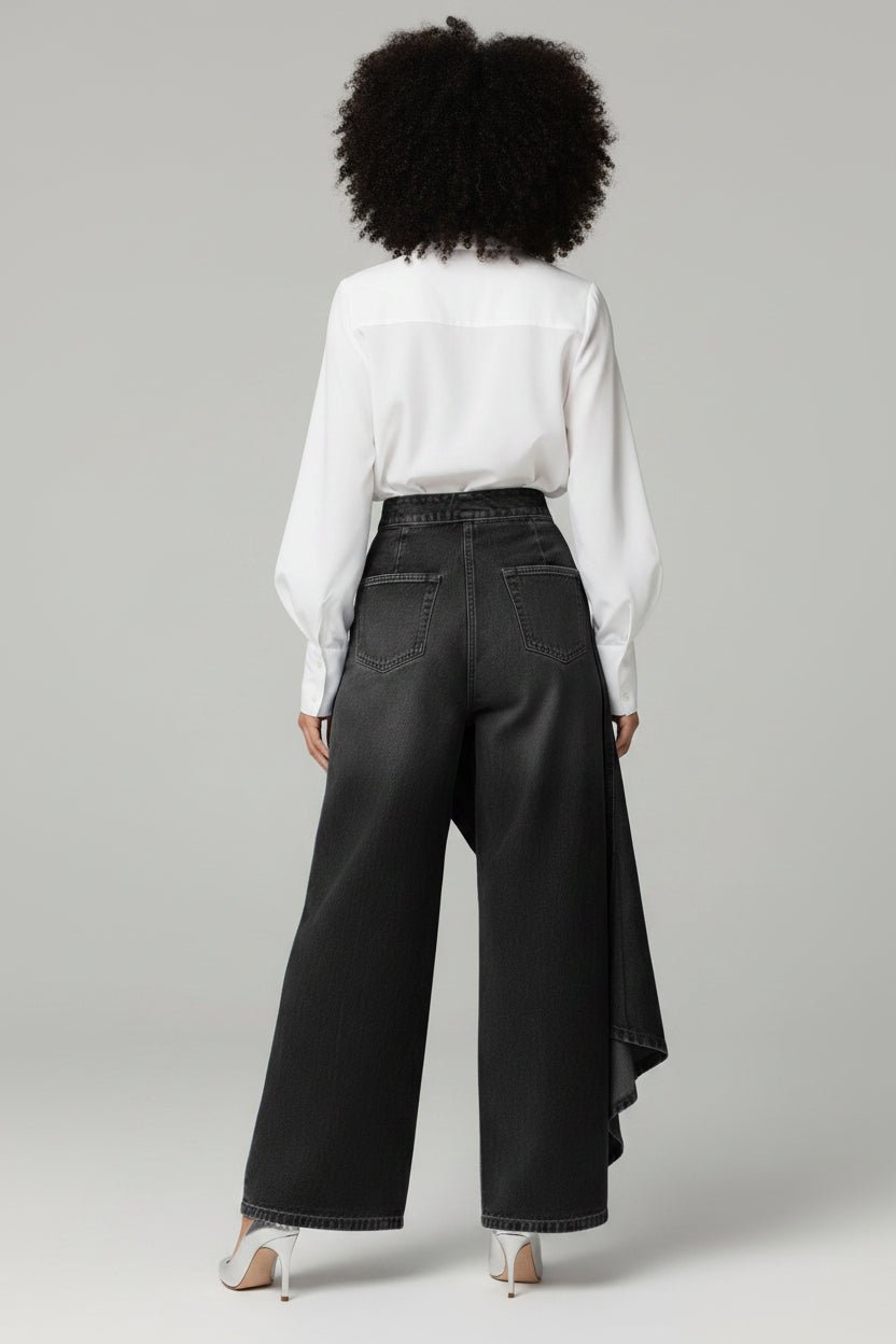 High-Waist Wide-Leg Jeans Dames Relaxed Fit | Zaraï