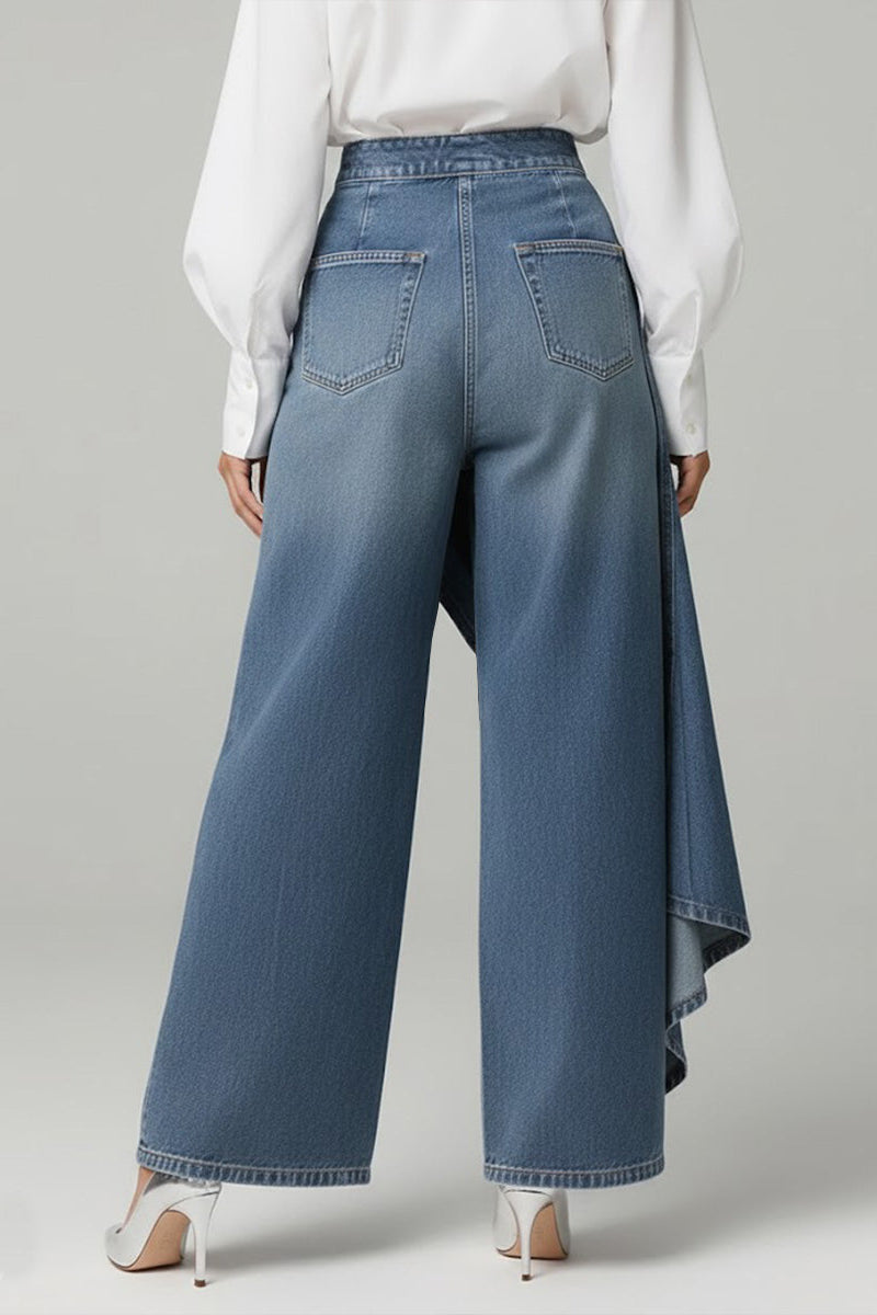 High-Waist Wide-Leg Jeans Dames Relaxed Fit | Zaraï