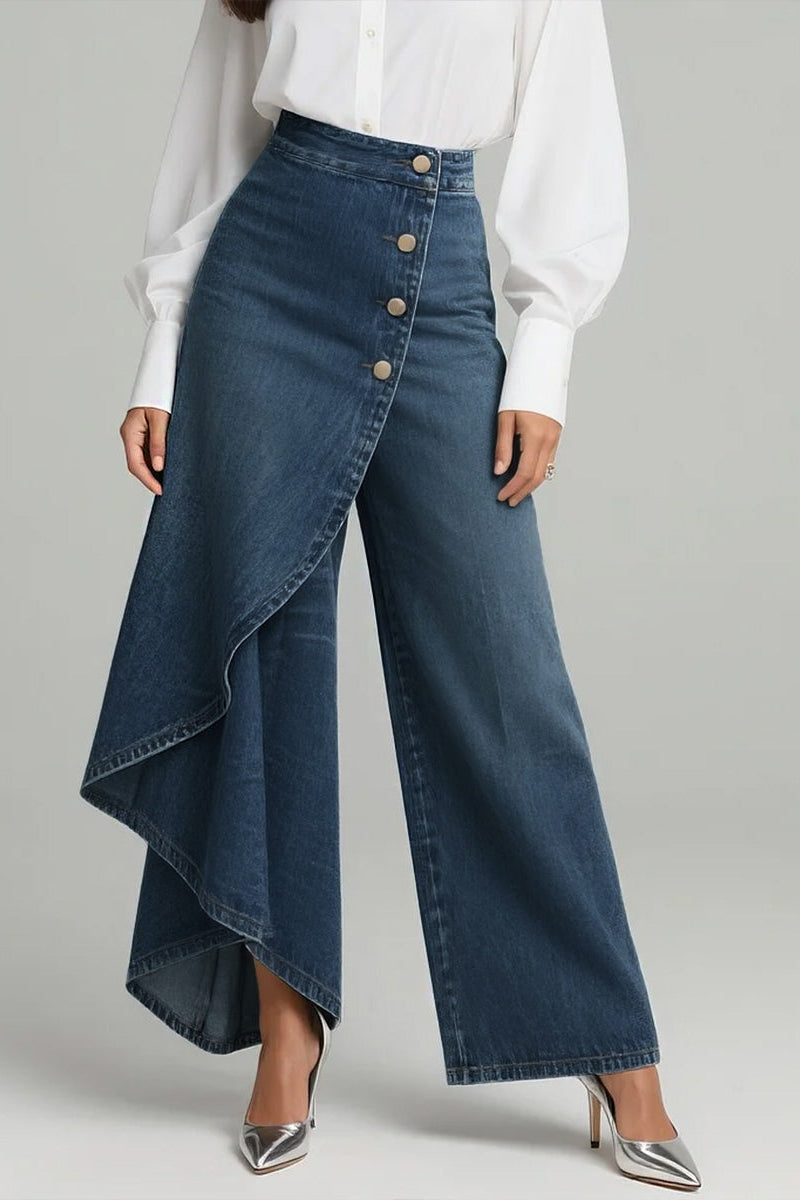 High-Waist Wide-Leg Jeans Dames Relaxed Fit | Zaraï