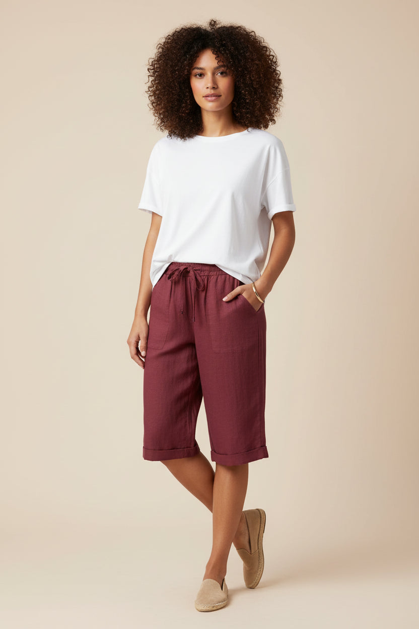 Korte Broek Dames - Stretch Zomerbroek met Zakken - Zara