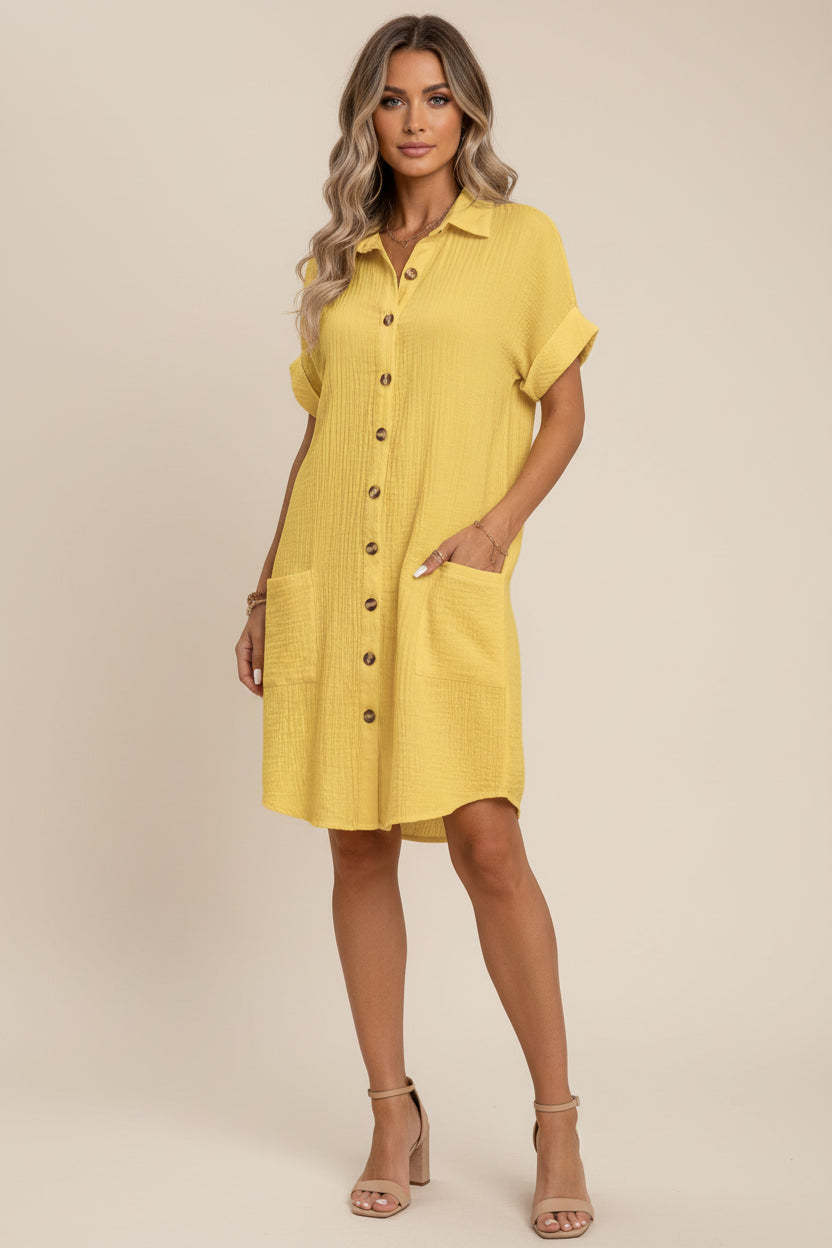 Zomerjurk met Kraagje Dames - Celeste