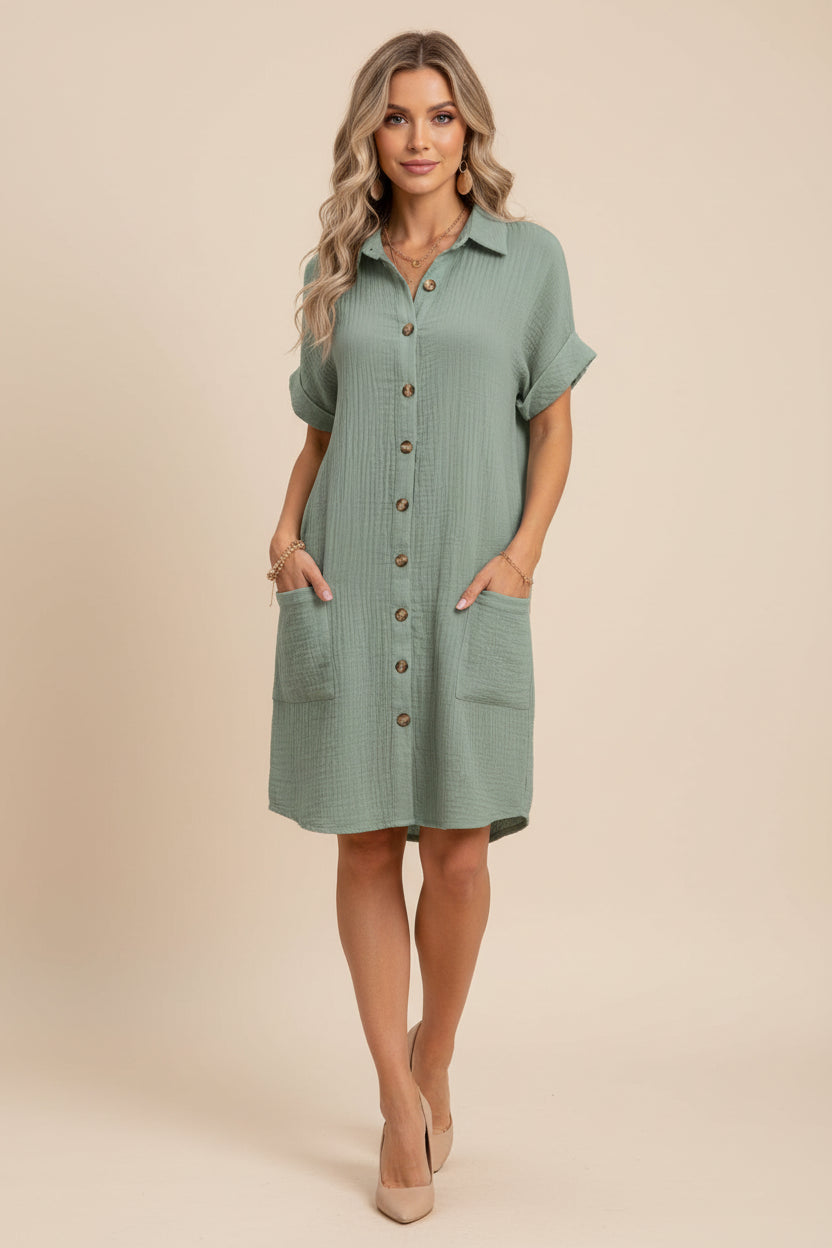 Zomerjurk met Kraagje Dames - Celeste