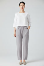 Joggingbroek Dames Amorissa - Linnen Look en Katoenen Comfort