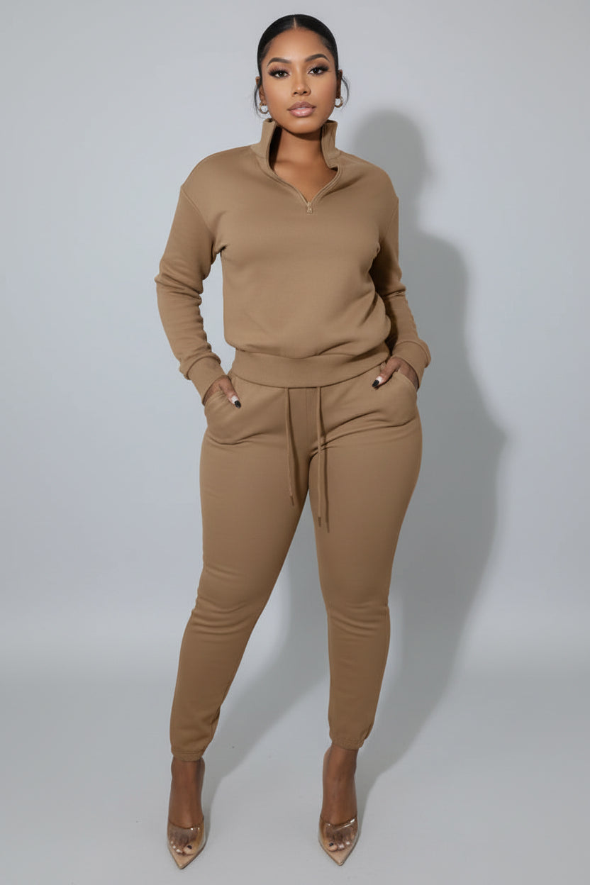 Joggingpak Dames Celine - Top met Rits en Jogger Broek