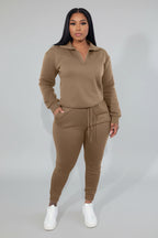 Joggingpak Dames Celine - Top met Rits en Jogger Broek