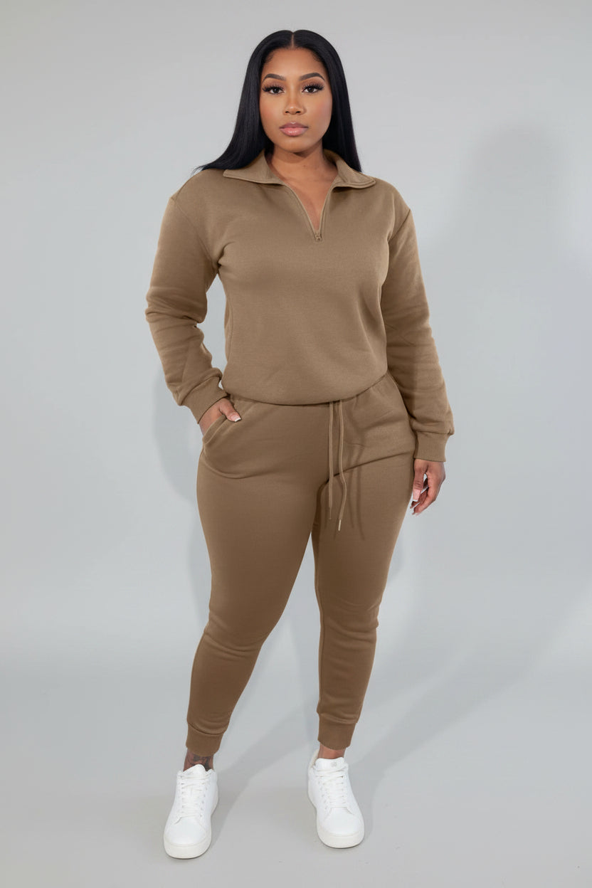 Joggingpak Dames Celine - Top met Rits en Jogger Broek