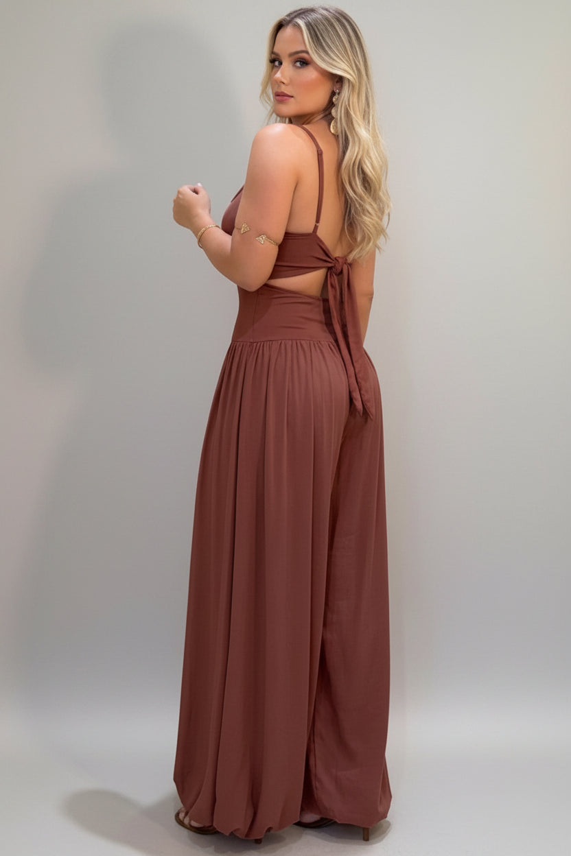 Jumpsuit Dames Cut-out Taille Open Rug Zomer | Mayara