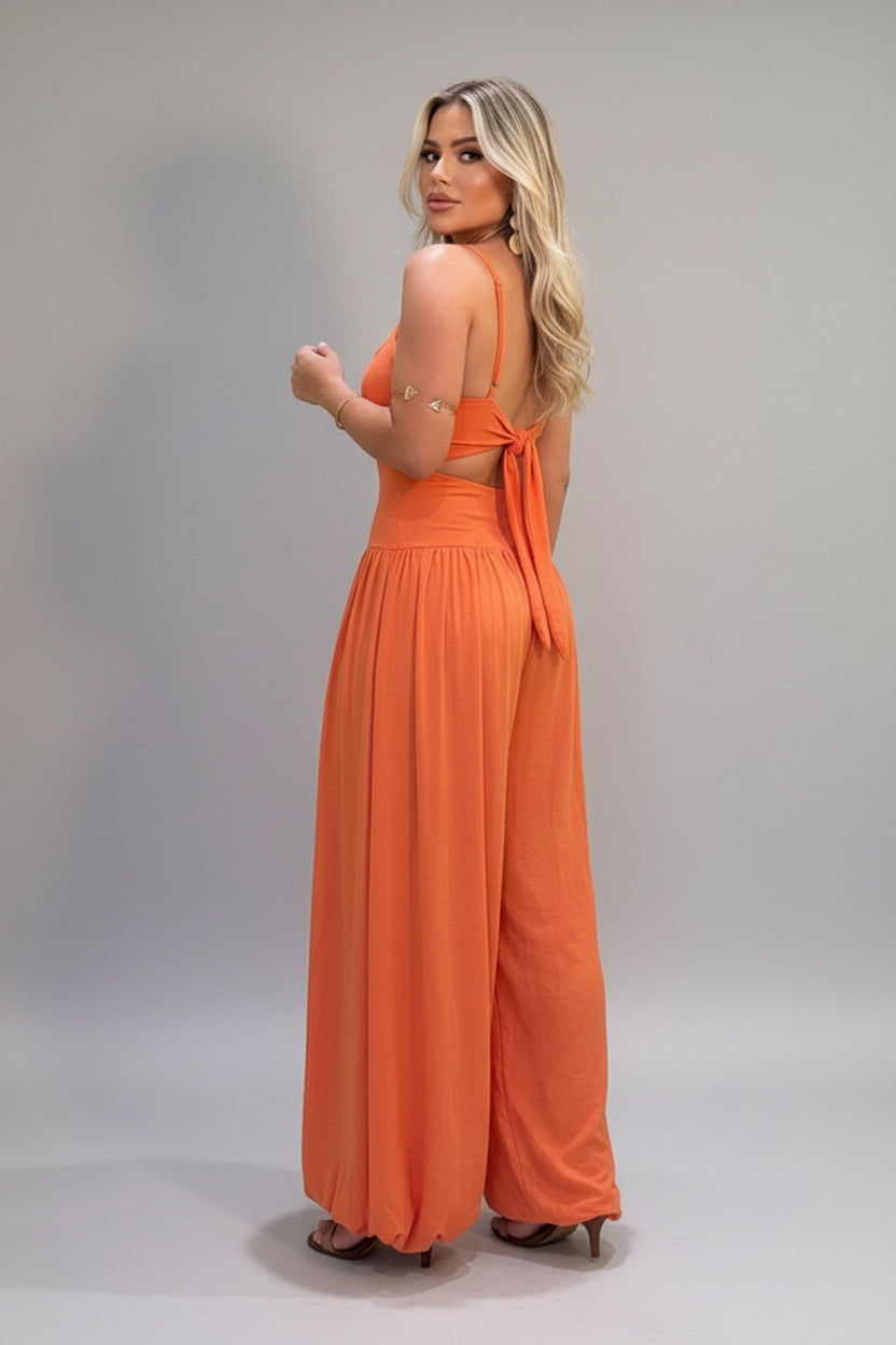 Jumpsuit Dames Cut-out Taille Open Rug Zomer | Mayara