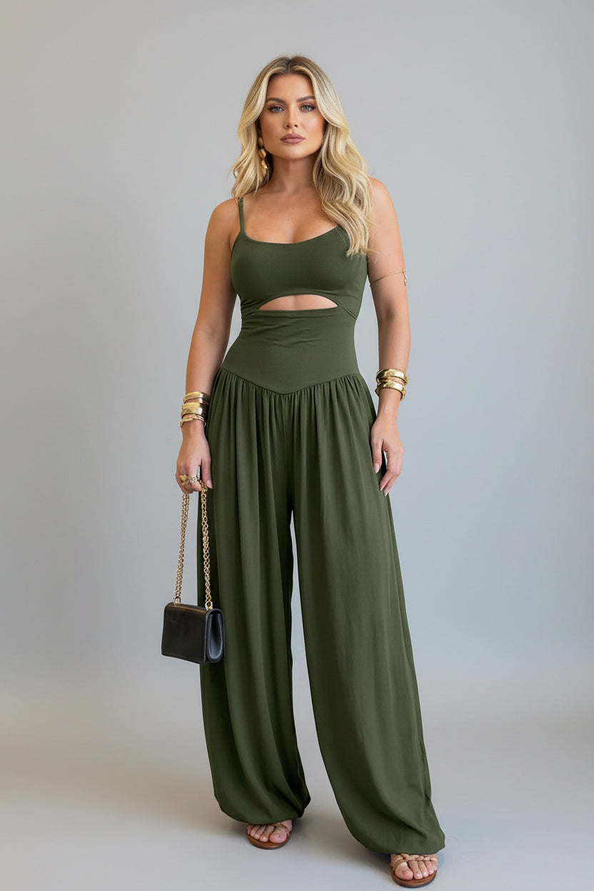 Jumpsuit Dames Cut-out Taille Open Rug Zomer | Mayara