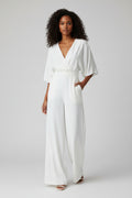 Jumpsuit Dames V-hals Hoge Taille Wijde Pijpen | Léonie