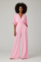 Jumpsuit Dames V-hals Hoge Taille Wijde Pijpen | Léonie