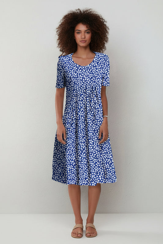 Katoenen Jurk Dames Bloemenprint Zijzakken Zomer | Ninon